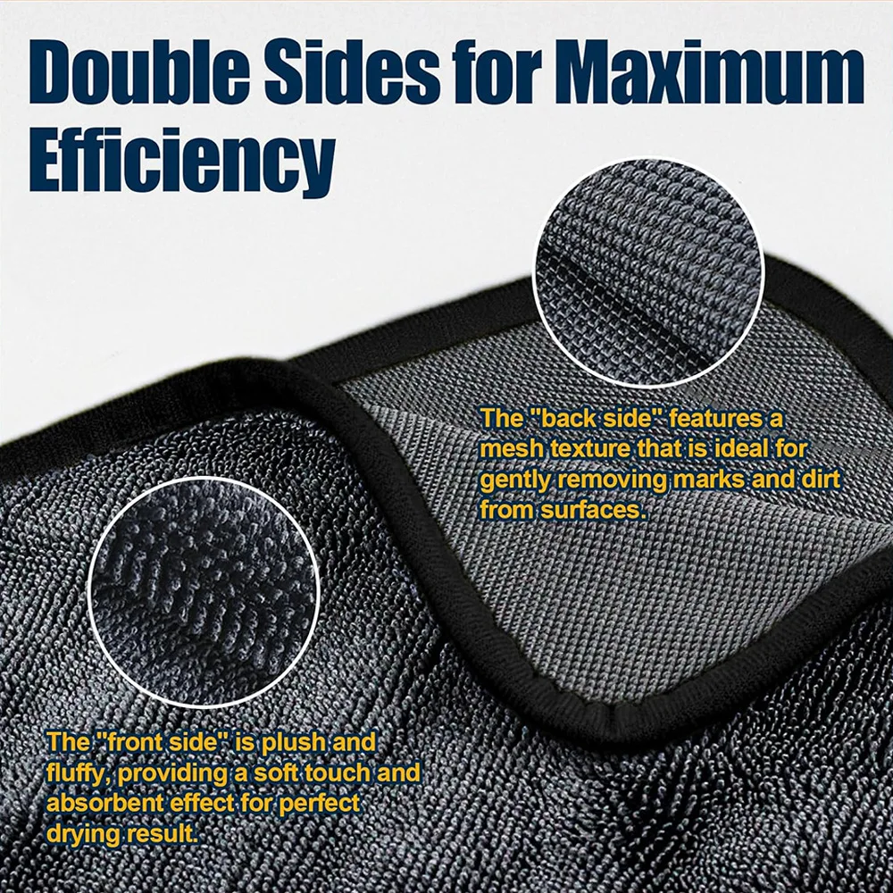 40*60/40cm Car Wash Towel 600GSM Microfiber Double-Sided Ultra Absorbent Car Wash Cloth Cleaning Drying Towel Washing Accessorie