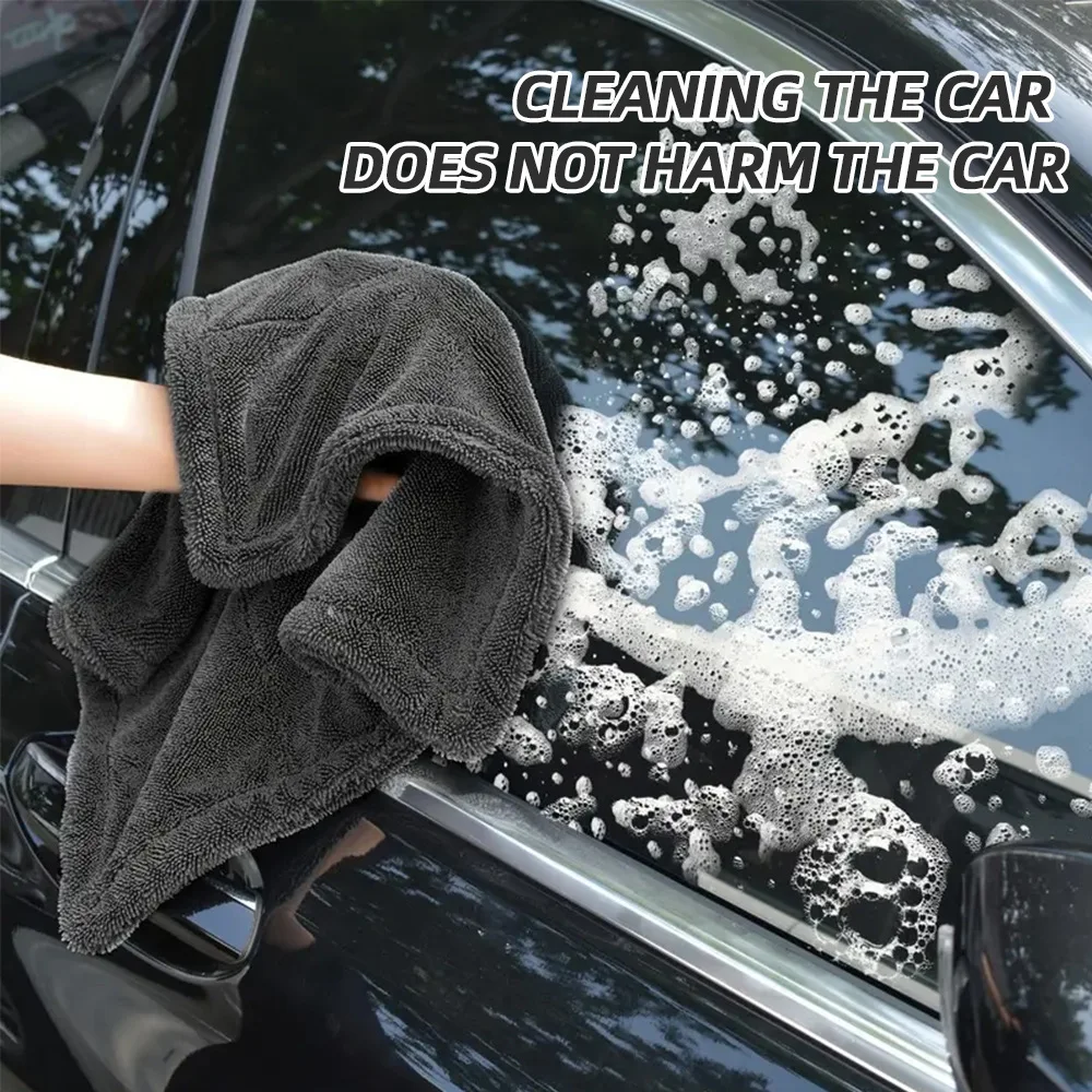 40*60/40cm Car Wash Towel 600GSM Microfiber Double-Sided Ultra Absorbent Car Wash Cloth Cleaning Drying Towel Washing Accessorie