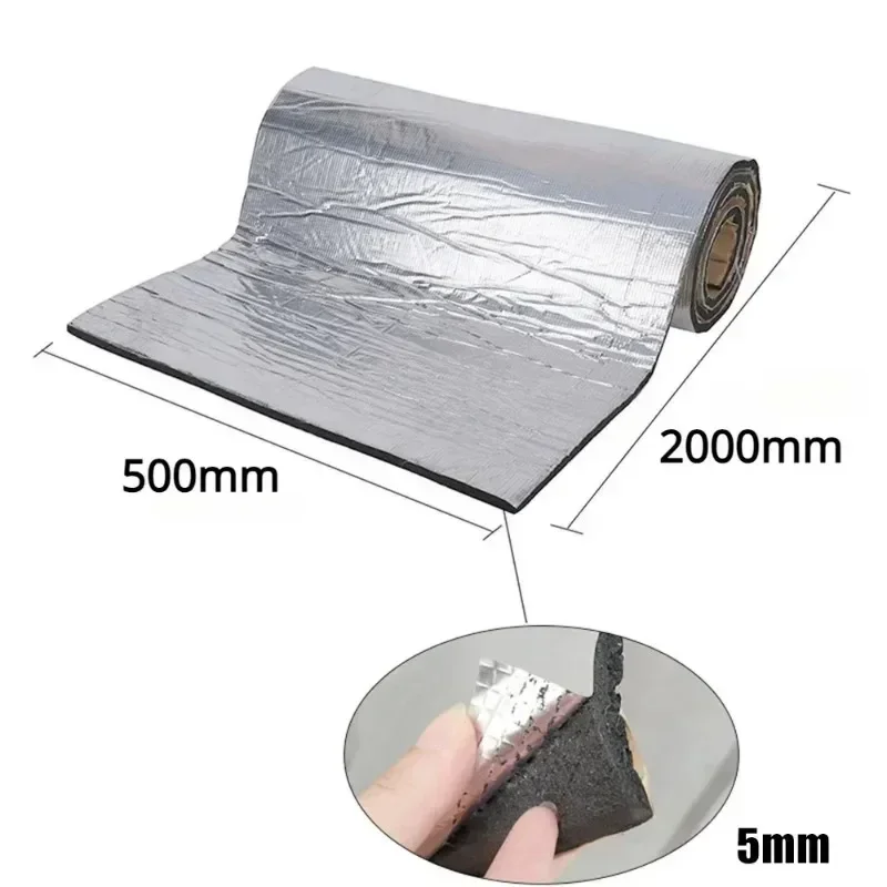 2000*500/250*400mm 5/10mm Car Sound Mat Proofing Deadener Heat Noise Insulation Deadening Mat Hood Closed Cell Foam Accessories