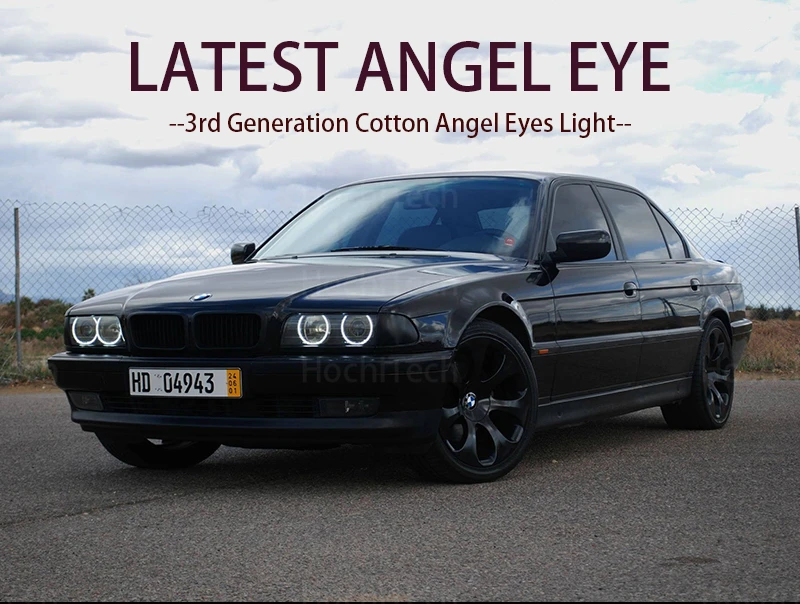 60mm 72mm 80mm 85mm 90mm 95mm 126mm 140mm 131mm 146mm 158mm White Circle Light Cotton Angel Eyes Kit for BMW E46 E36 E38 E39 E90