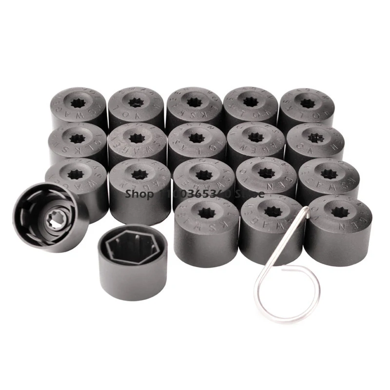 For VW Volkswagen Jetta Polo Tiguan Golf MK4 Passat B6 Seat Leon Ibiza Tire Screw Caps Accessories Car Wheel Hub Nut Bolt Covers