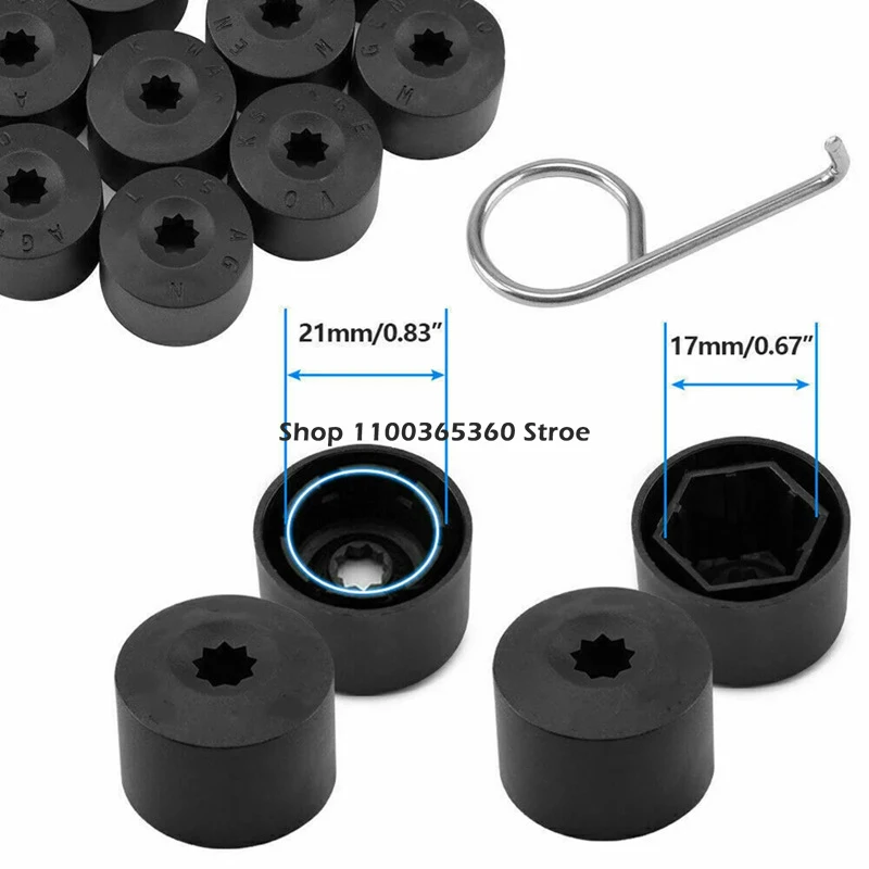 For VW Volkswagen Jetta Polo Tiguan Golf MK4 Passat B6 Seat Leon Ibiza Tire Screw Caps Accessories Car Wheel Hub Nut Bolt Covers