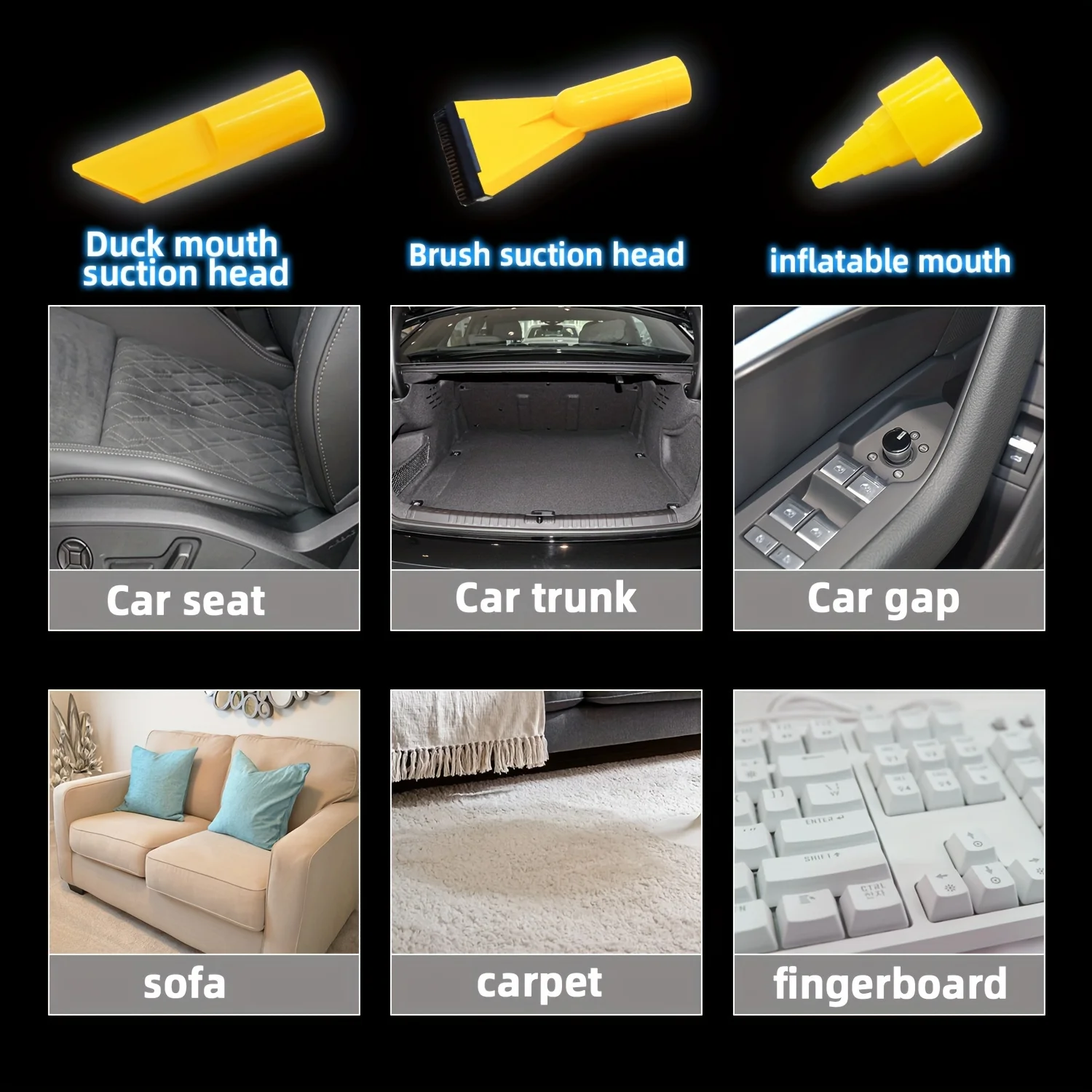Multifunctional Portable Car Vacuum Cleaner Dual Purpose Home Car High Power Wet Dry Universal Cleaning Dust Removal Artifact