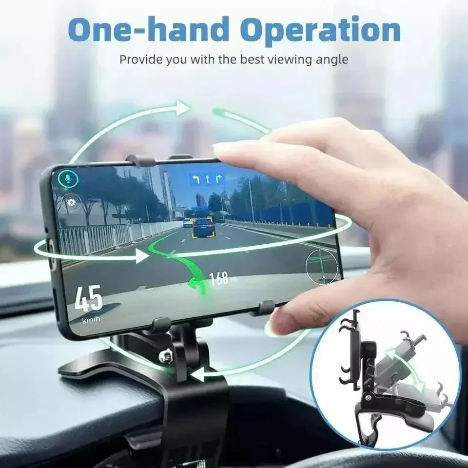 Universal Car Mobile Phone Holder 360° Rotation Dashboard Cellphone Stand GPS Support Car Phone Holder for IPhone Samsung Xiaomi