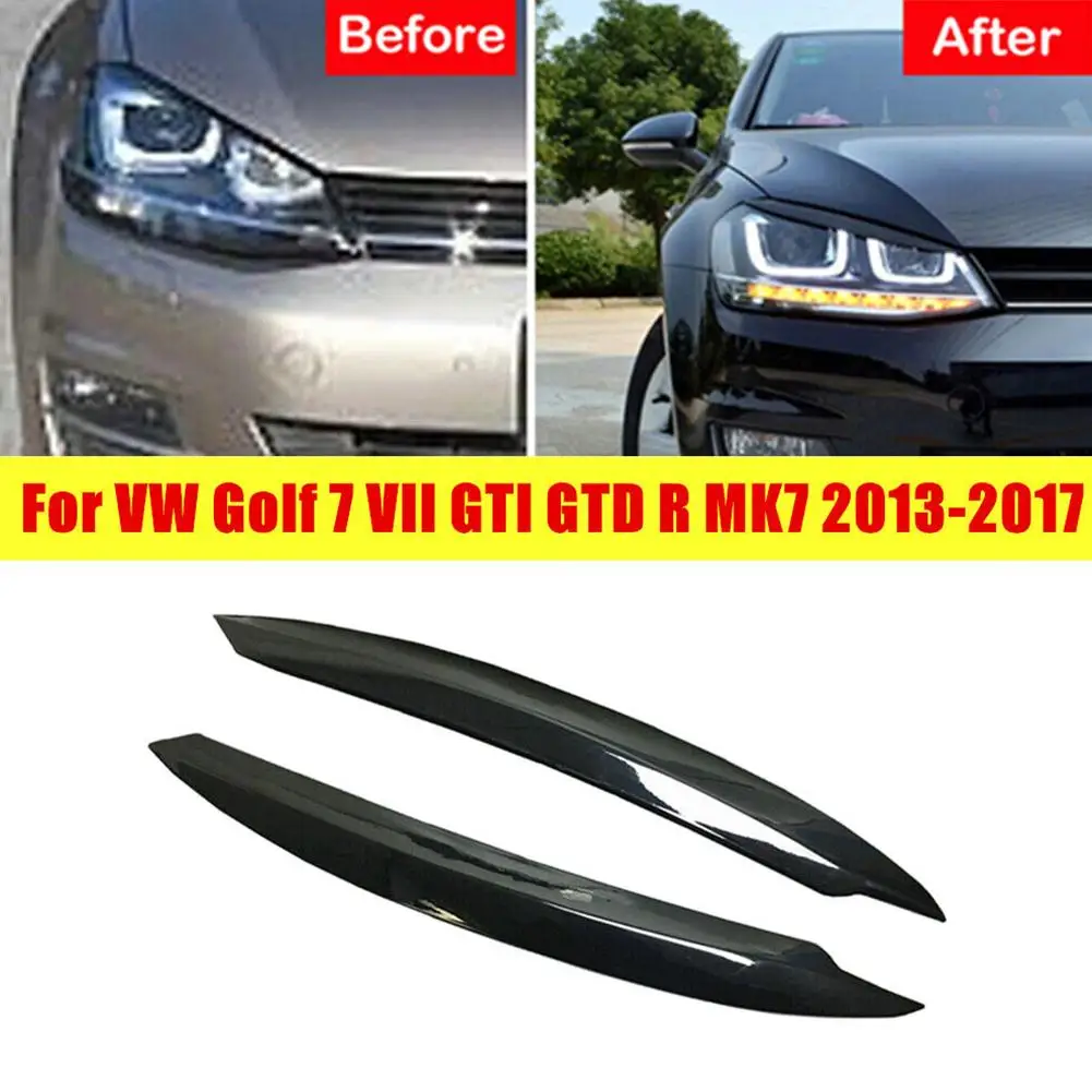 For VW For Golf 7 For M K 7 Auto Head Light Lamp Eyelids Eyebrow Headlight Decoration Car Styling Trim Accessories 