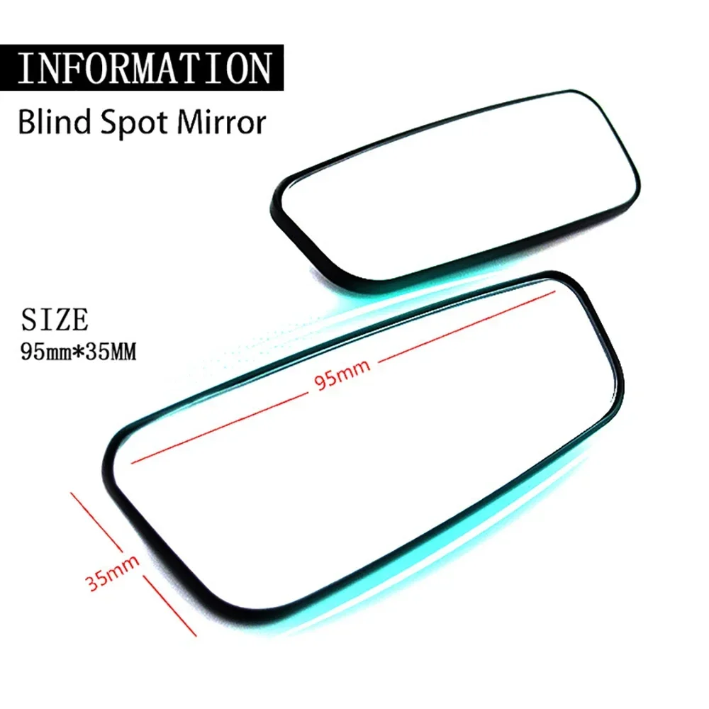 2Pcs 360 Degree Adjustable Blind Spot Mirror Car Auxiliary Rearview Convex Mirror Round Frame Wide Angle Mirrors for Car Reverse