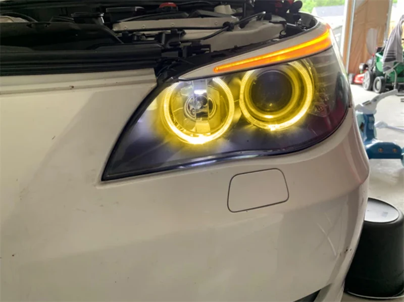 100W Angel Eye DRL light (Daytime Running Lights) for BMW 5 Series E60 E61 LCI Halogen Headlight 2007-2010 - White or Yellow