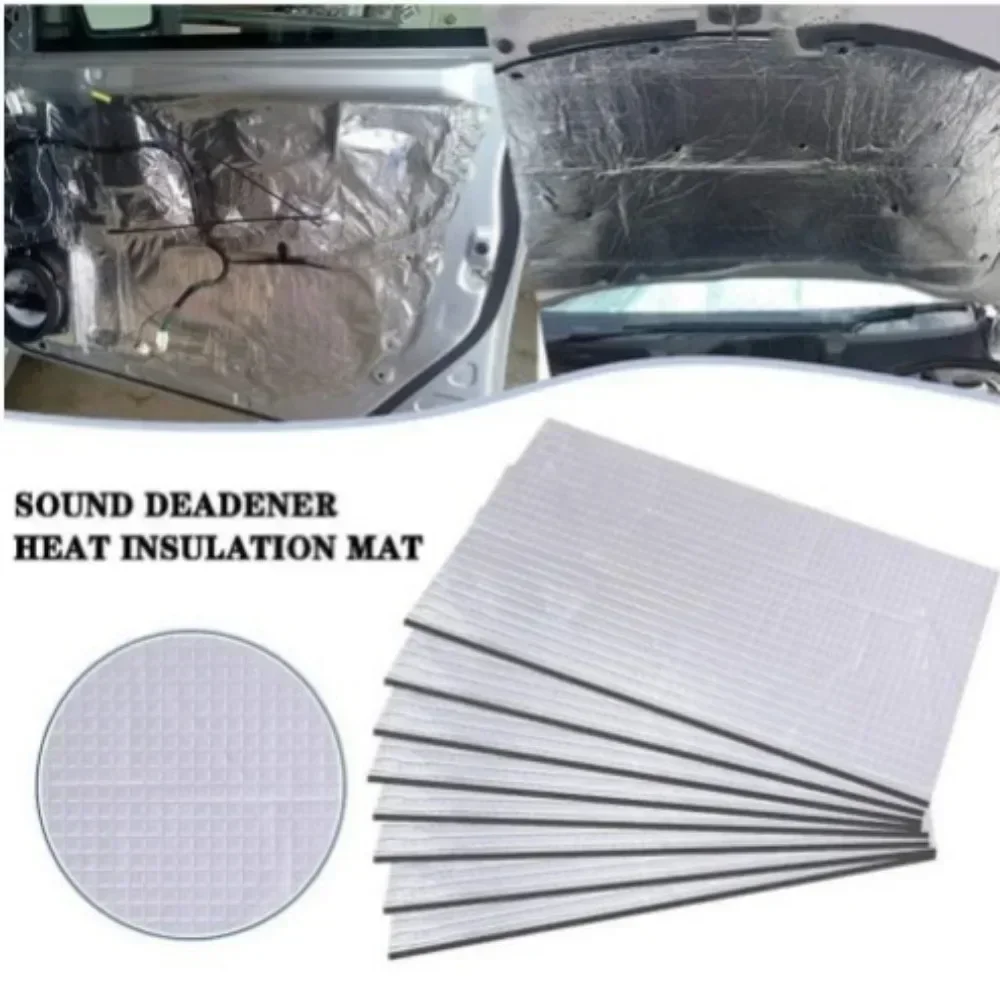 5/10MM Sound Deadener Heat Insulation Mat Car Van Sound Proofing Deadening Insulation Car Hood Insulation Silent Door Wall
