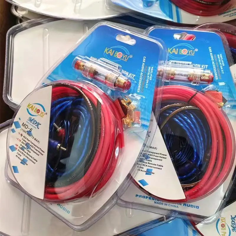 1500W Car Audio Speakers Wiring Kit 8Ga 60Amp Subwoofer Amplifier Amp Wiring Fuse Holder Wire Cable Vehicle Modification Parts