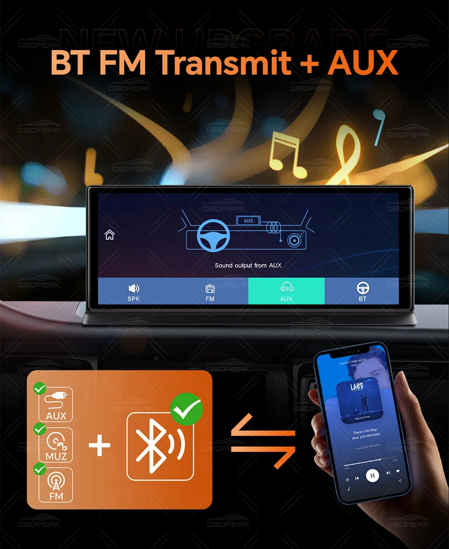 K8 Pro 11.3" Touch Screen Car Camera 5K Dash Cam GPS 5G WiFi Wireless CarPlay & Android Auto Loop Recording GPS Navigation DVR