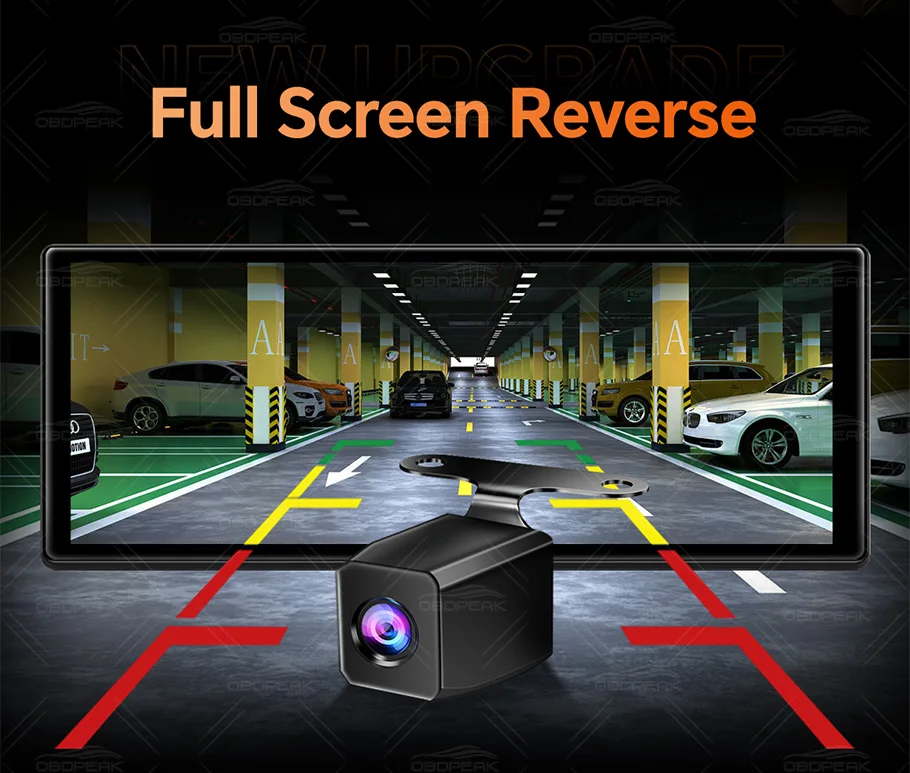 K8 Pro 11.3" Touch Screen Car Camera 5K Dash Cam GPS 5G WiFi Wireless CarPlay & Android Auto Loop Recording GPS Navigation DVR