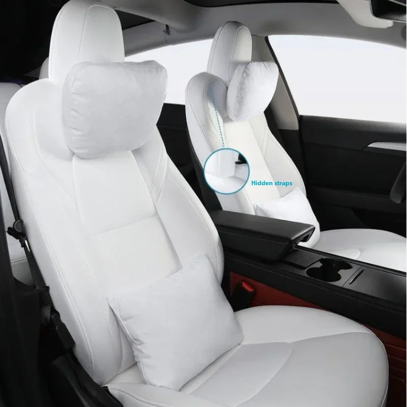 Suede Comfortable Headrest Neck Pillow For Tesla Highland Model 3/Y Model S Model X Accessories Car Neck Pillow for Traveling