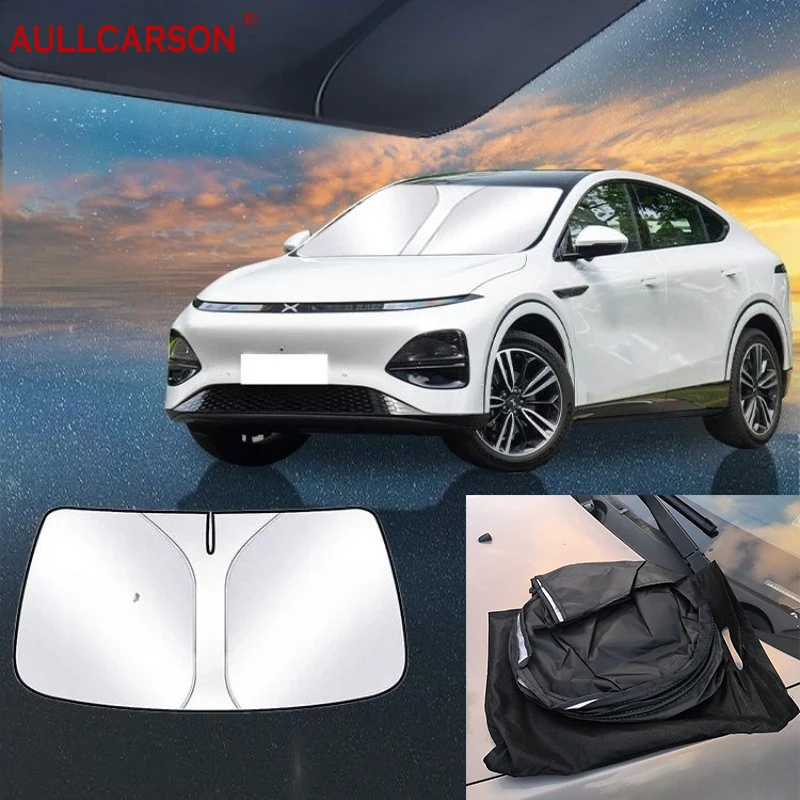 For Xpeng G6 G9 X9 P7 Car Windshield Sun Shade Blocks UV Ray Reflector Auto Window Visor Shield Cover Foldable Parasol 1 Piece