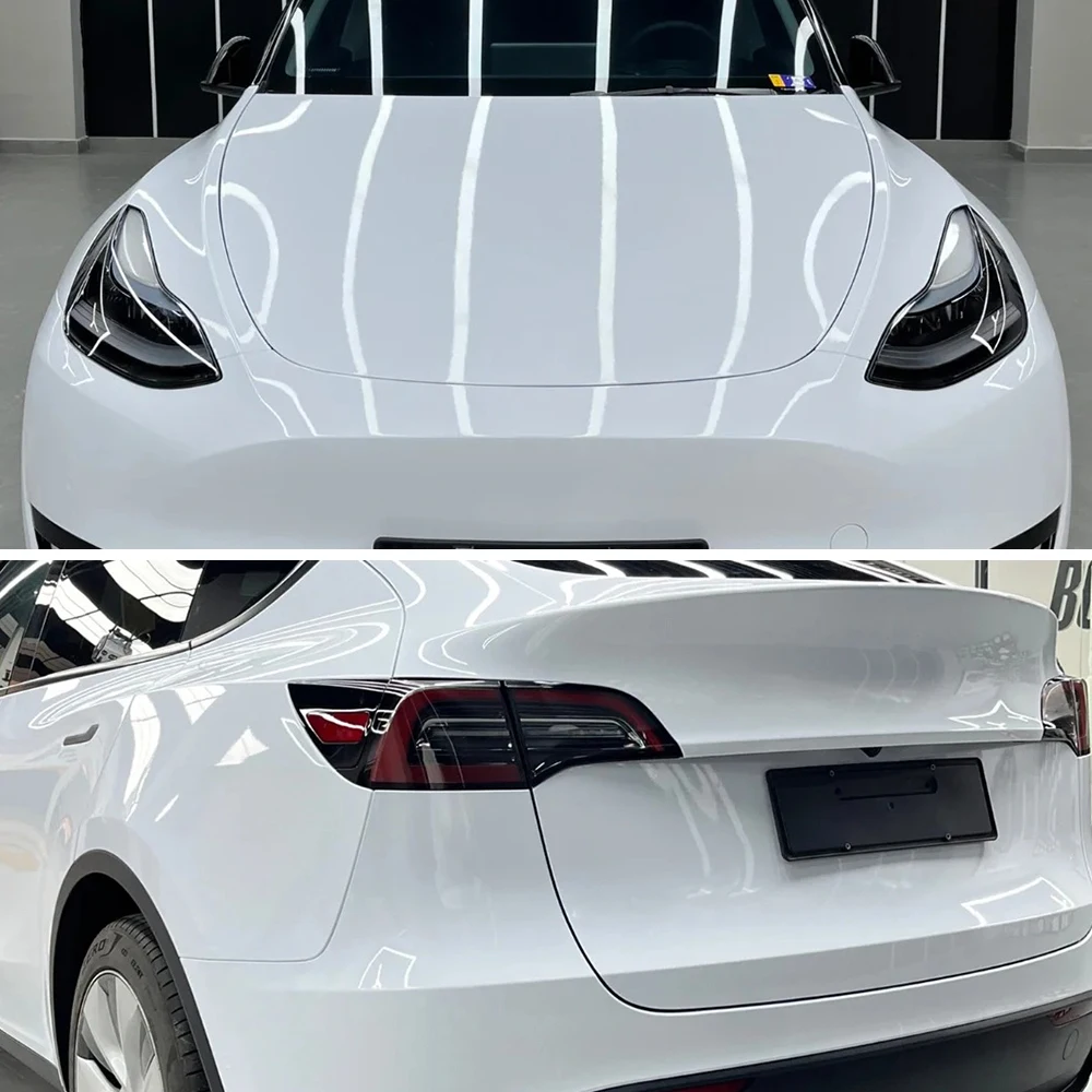 Car Stickers Glossy White Waterproof Vinyl Film Auto Bonding Scooter Motorcycle Body Film Protective Decor for Car Accessories