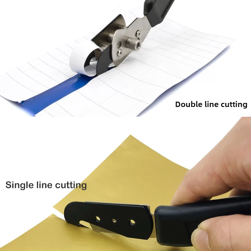 TOFAR Safety Double Heads Vinyl Car Wrap Film Cutter Knife Paper Backing Slitter Carbon Fiber Cutting Tool Car Stickers Cutter