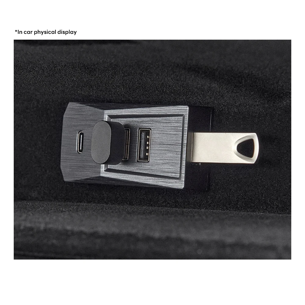 Glovebox USB Hub For Tesla New Model Y Launch Juniper 2025 Model 3 Highland 2024 Type-C Port Splitter Docking Station Data
