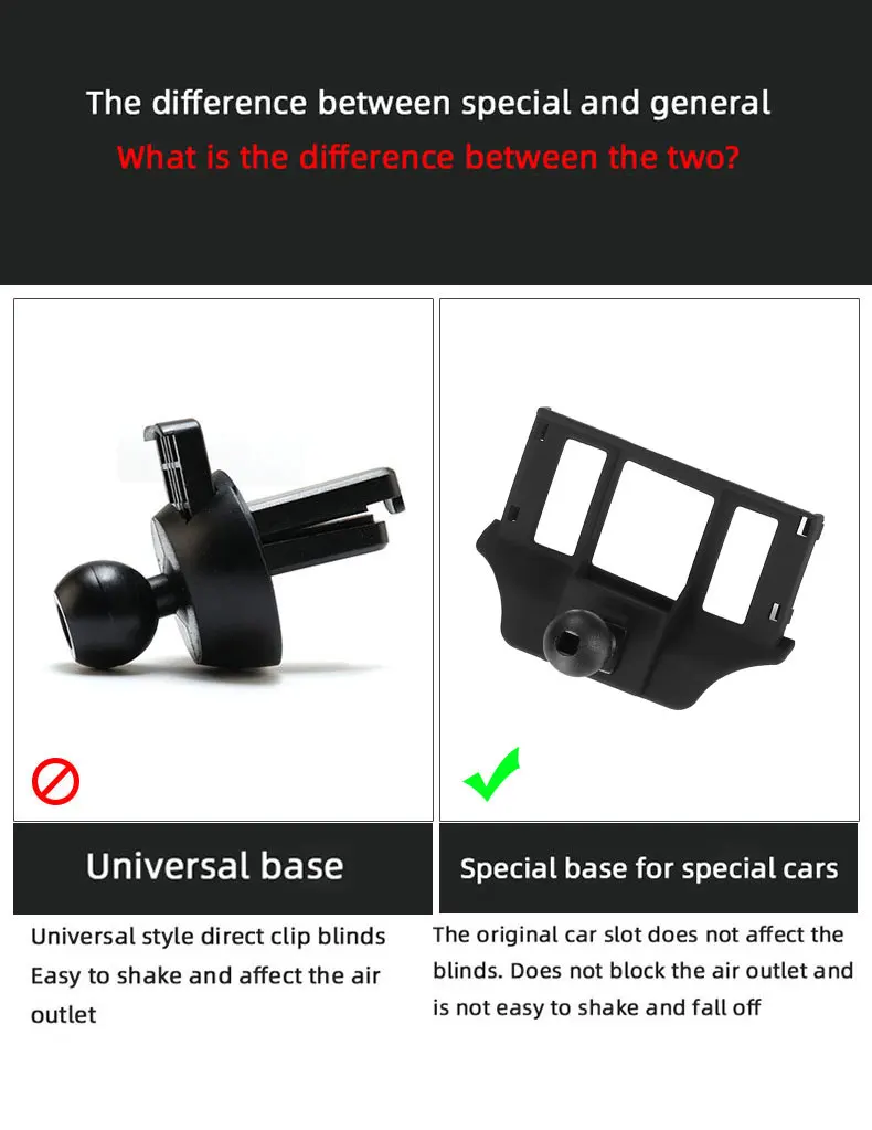 For Lexus ES200 IS250 RX450h CT200h LX570 NX300h LS UX250h Fixed Air Outlet Bracket Base Car Phone Holder Base Special Mounts