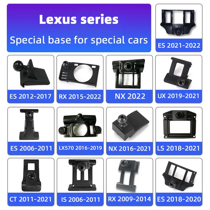 For Lexus ES200 IS250 RX450h CT200h LX570 NX300h LS UX250h Fixed Air Outlet Bracket Base Car Phone Holder Base Special Mounts