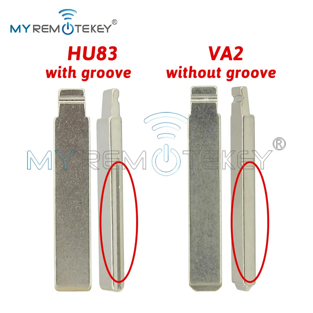 MYREMOTEKEY Flip Remote Key Shell For Peugeot Expert Partner 508 308 3008 Citroen C3 C4 C4L Elysee Dispatch Berlingo HU83/VA2