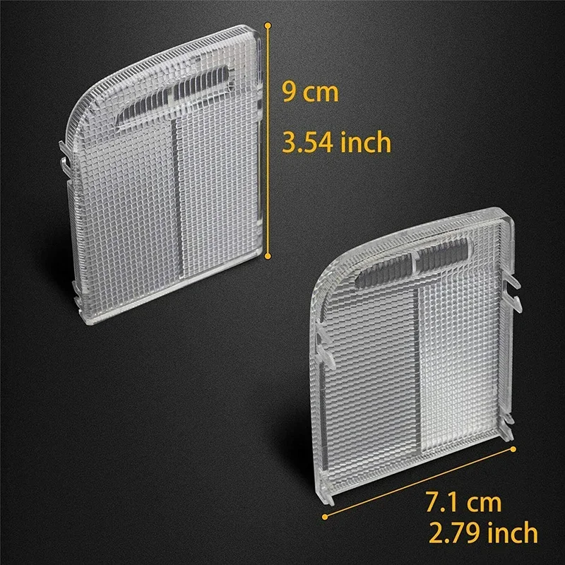 2Pcs Car Interior Roof Map Light Lens Cover Overhead Console Ceiling Cab Light Dome Light Fit For Honda Accord Civic Coupe HR-V