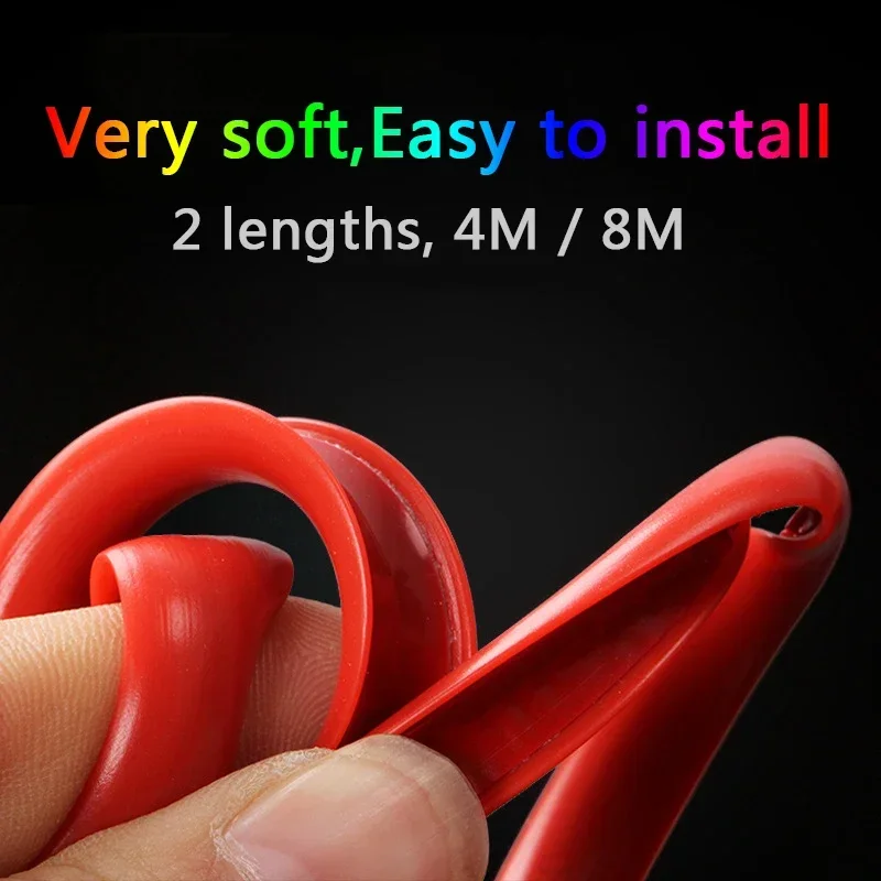 New Fashion 8M Car Wheel Decorative Strip Universal Car Rim Protect Strip Wheel Edge Protector Covers Decoration Accessories