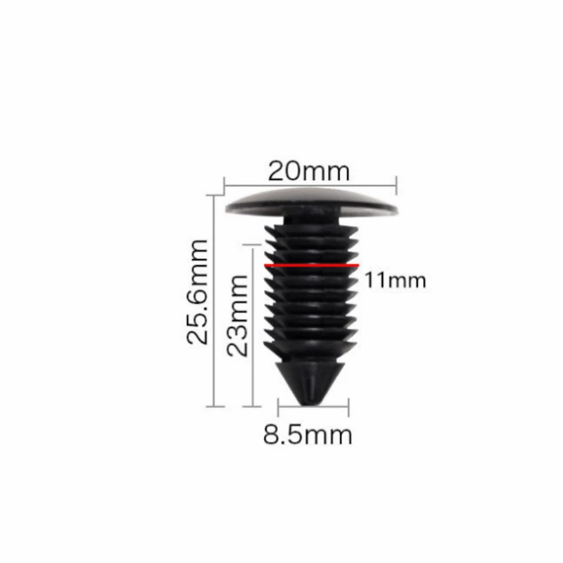 20Pcs For 5-11mm Hole Car Fender Clip Bumper Clip Plastic Screw Fasteners Auto Roof Tailgate Lining Rivet