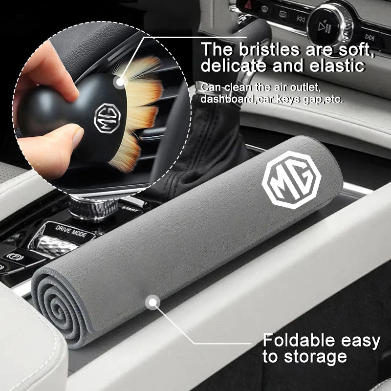 Car Towels Cleaning Drying Cloth with Car Cleaning Brush For Morris Garages MG ZS 7 6 Cyberster MG4 EV ES5 HS ONE GT GS MG3 EZS