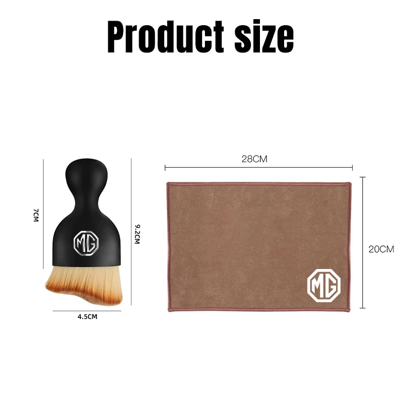 Car Towels Cleaning Drying Cloth with Car Cleaning Brush For Morris Garages MG ZS 7 6 Cyberster MG4 EV ES5 HS ONE GT GS MG3 EZS