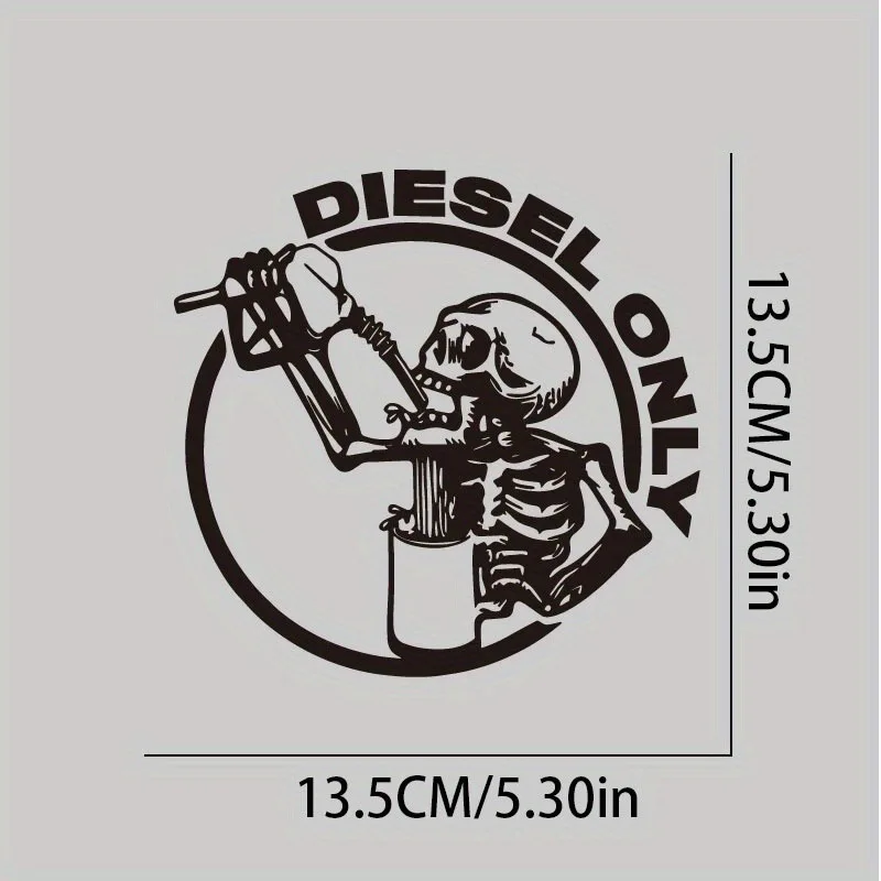 Pickup Truck 13.5*13.5cm Off-Road Truck Skull Fuel Cap Stickers, Decorative Car Stickers Personalized Customization