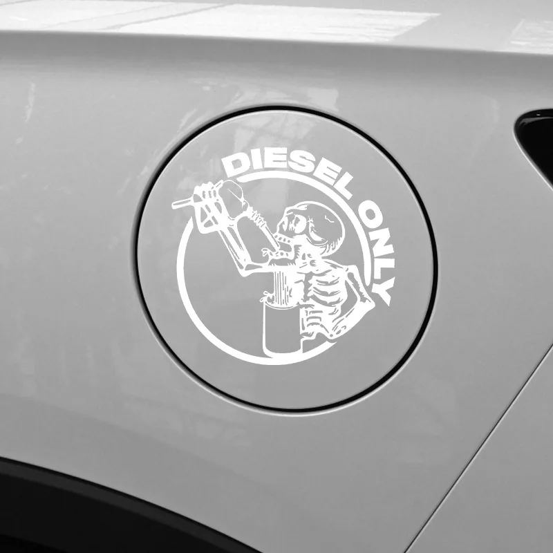 Pickup Truck 13.5*13.5cm Off-Road Truck Skull Fuel Cap Stickers, Decorative Car Stickers Personalized Customization