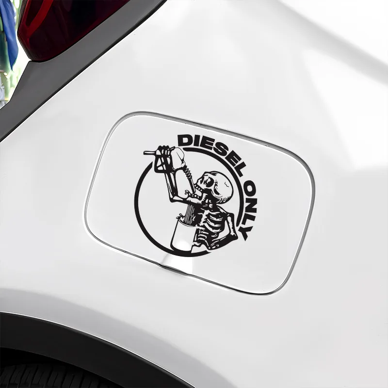 Pickup Truck 13.5*13.5cm Off-Road Truck Skull Fuel Cap Stickers, Decorative Car Stickers Personalized Customization