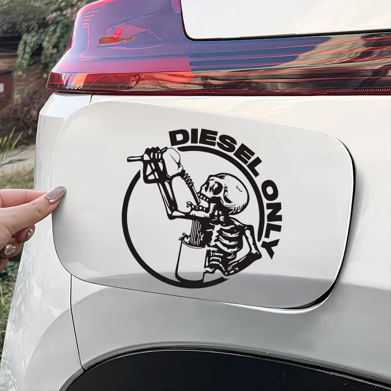 Pickup Truck 13.5*13.5cm Off-Road Truck Skull Fuel Cap Stickers, Decorative Car Stickers Personalized Customization