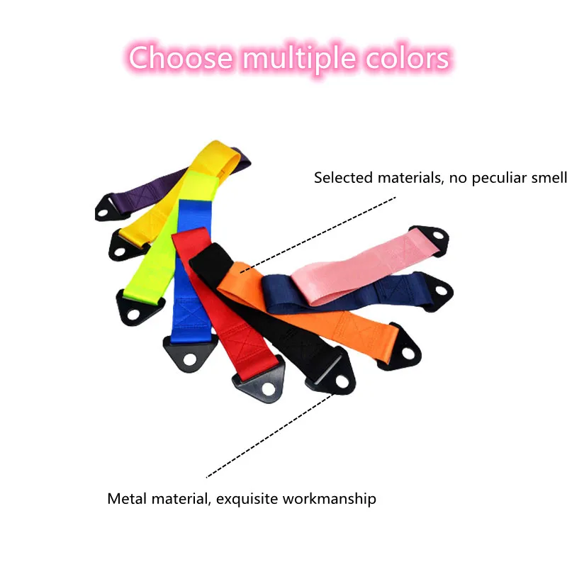 High Strength Nylon Tow Strap High-Strength Car Racing Tow Ropes with Towing Trailer Ropes Auto Trailer Ropes Bumper Trailer Tow