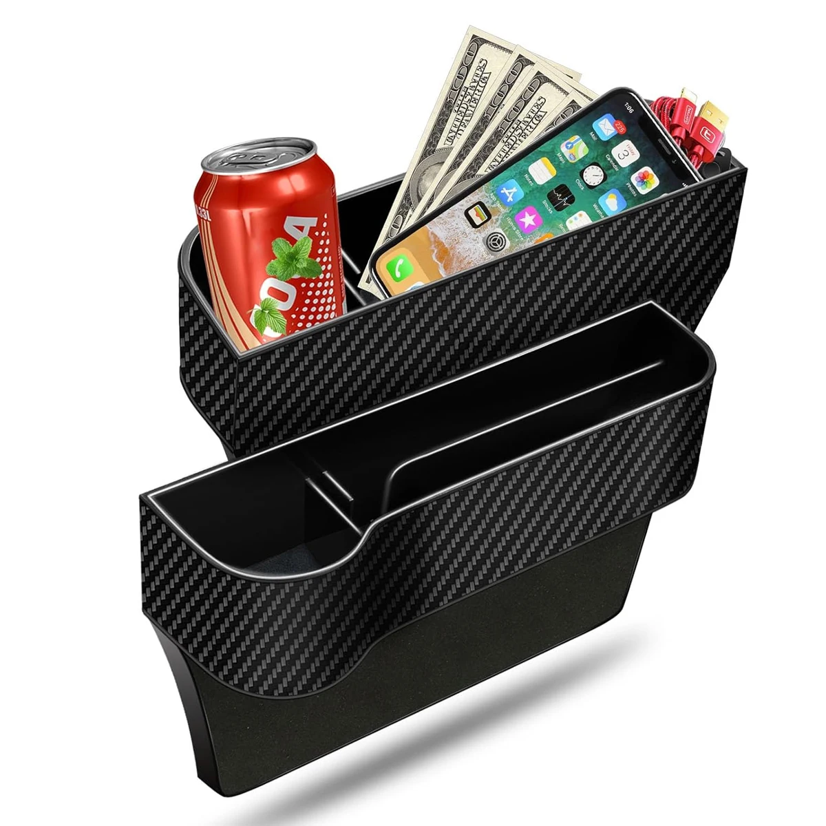 Car seat gap storage box, multi-functional car seat storage box, can store mobile phones, keys, and car utility accessories