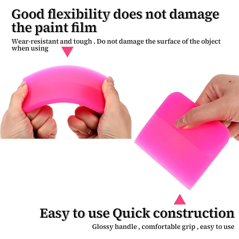 Car PPF Squeegee Soft TPU Rubber Blade Glass Window Cleaning Water Remover Paint Film Scraper Carbon Wrap Vinyl Film Tool 7 Size