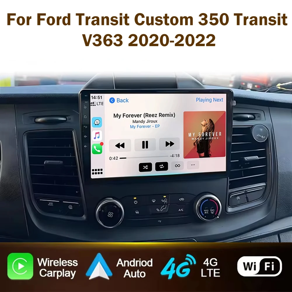 Auto Radio Android For Ford Transit Custom 350 Transit V363 2020-2022 Multimedia Video Player Navigation GPS NO 2din Head Unit