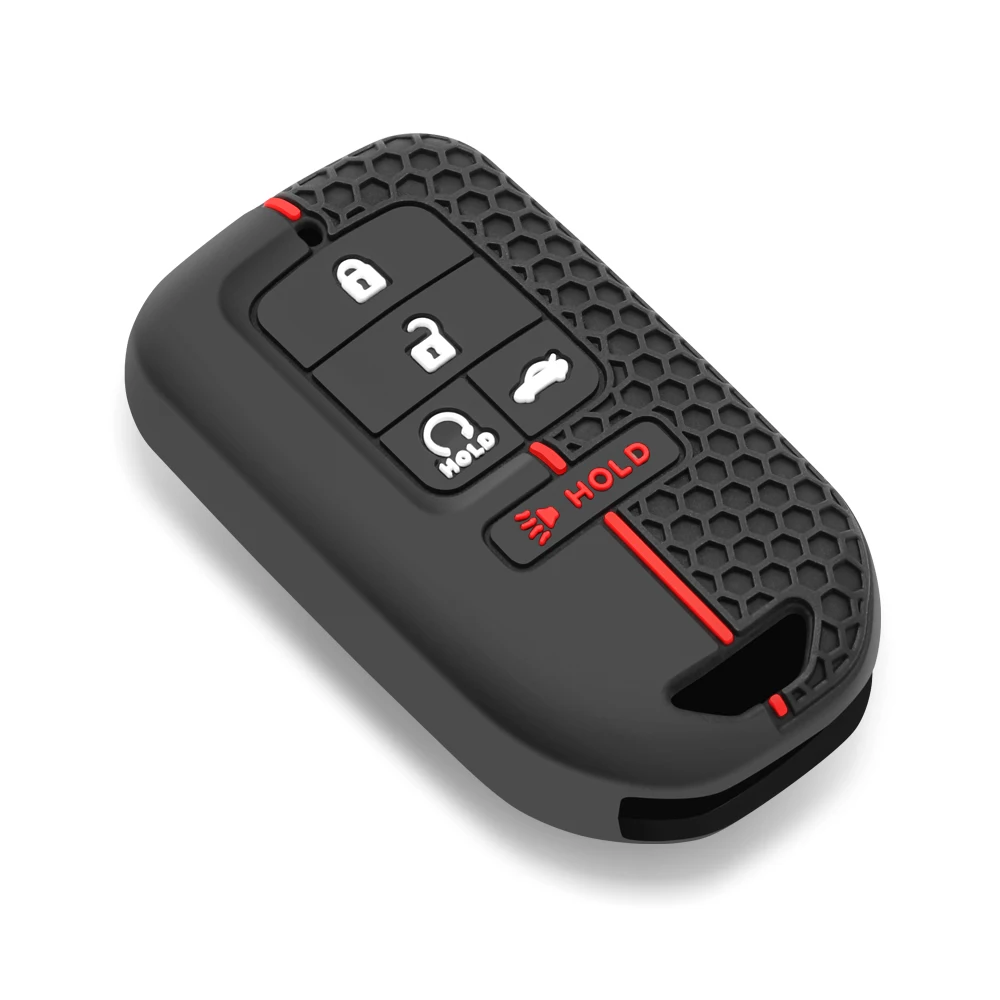 5 Buttons High Quality Silicone Car Keyless Smart Key Fob Case Cover for Honda Civic Accord Pilot CRV 2015 2016 2017 2018