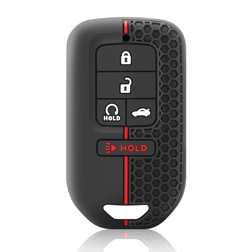 5 Buttons High Quality Silicone Car Keyless Smart Key Fob Case Cover for Honda Civic Accord Pilot CRV 2015 2016 2017 2018