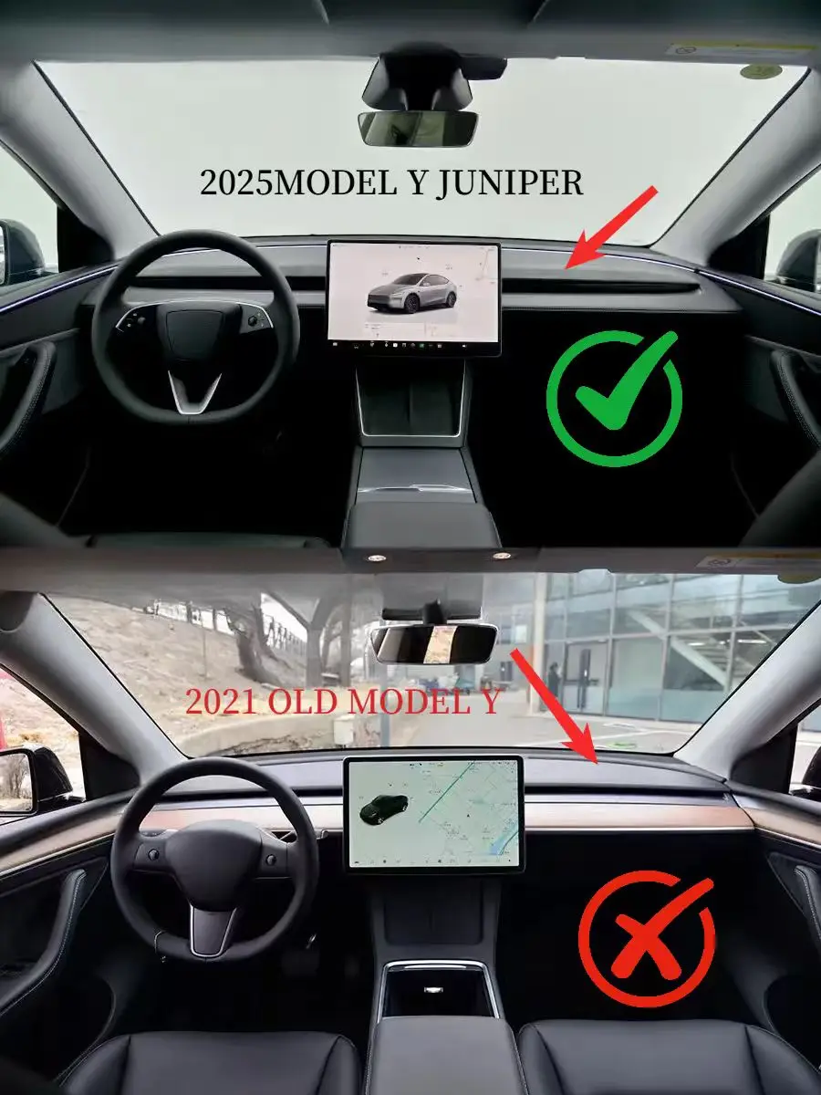 For Tesla Model 3 Highland 24 & Model Y Launch 25 Anti Vibration Shockproof Car Phone Mount Magnetic Navigation Holder Accessory
