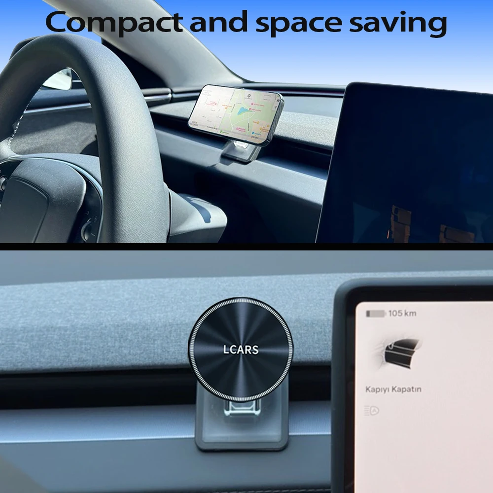 For Tesla Model 3 Highland 24 & Model Y Launch 25 Anti Vibration Shockproof Car Phone Mount Magnetic Navigation Holder Accessory