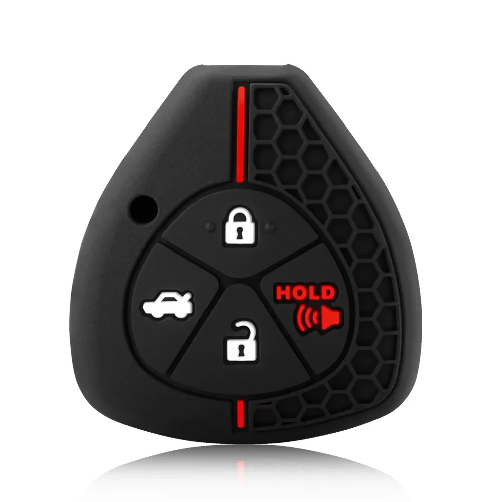 Silicone Car Remote Key Case Cover Shell Fob for Toyota Yaris/Vitz Auris Mk I Corolla Verso Hilux 7 RAV4 Porte Camry