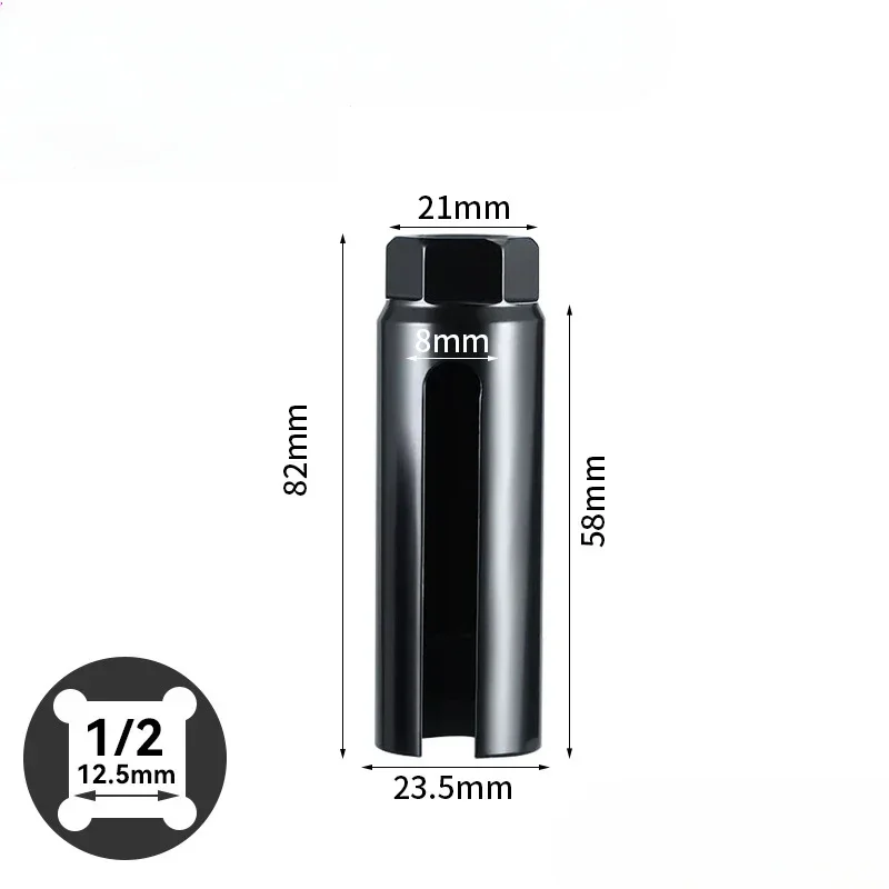 Narrow Mouth Oxygen Sensor Sleeve European-style 14-24mm 1/2" Cxygen Sensing Drive Socket Wrench Tools Car Accessories