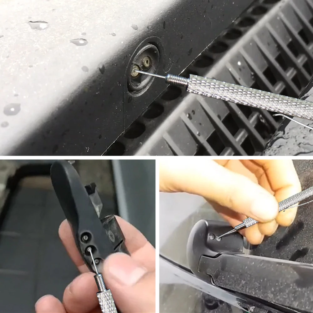 Car Windshield Wiper Nozzle Adjustment Tool 2-in-1 Windscreen Windshield Washer Spray Nozzle Cleaner Needle Windshield Washer