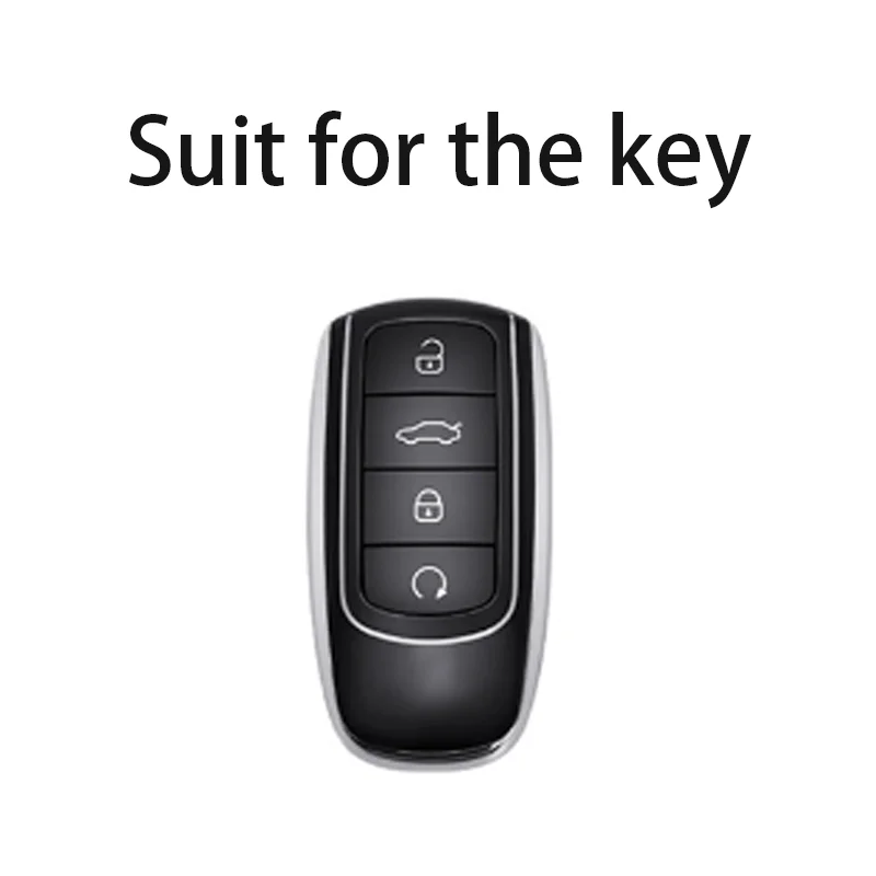 New Titanium Gray for Chery Jaecoo J7 7 J8 Omoda 5 C5 Tiggo 8 Arrizo 6 8 Pro Keychain Shell Cover Fob Bag Holder Car Accessories