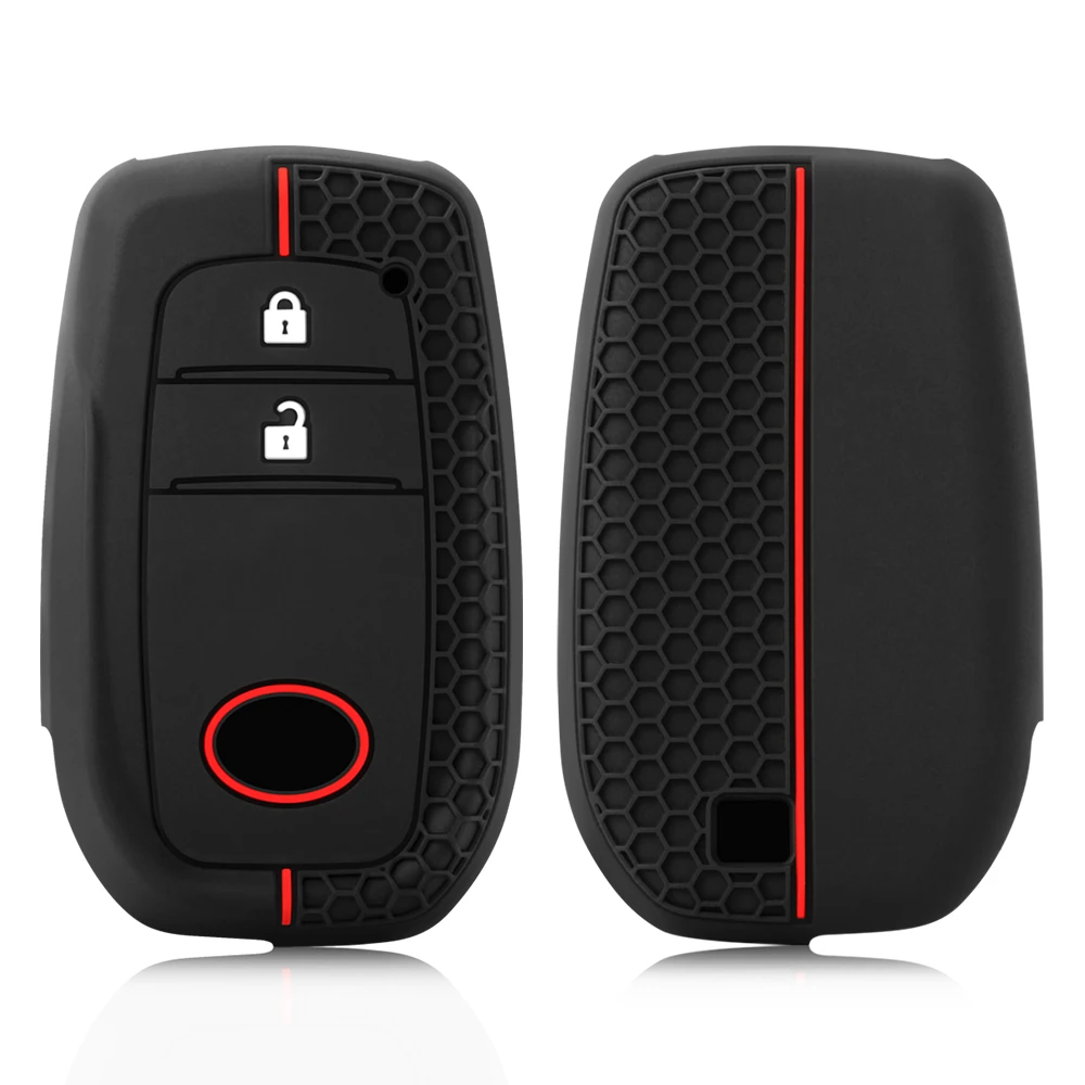 Silicone Auto Remote Car Key Case Cover For Toyota CHR Hilux Fortuner Land Cruiser 200 Camry Corolla Crown RAV4 Highland