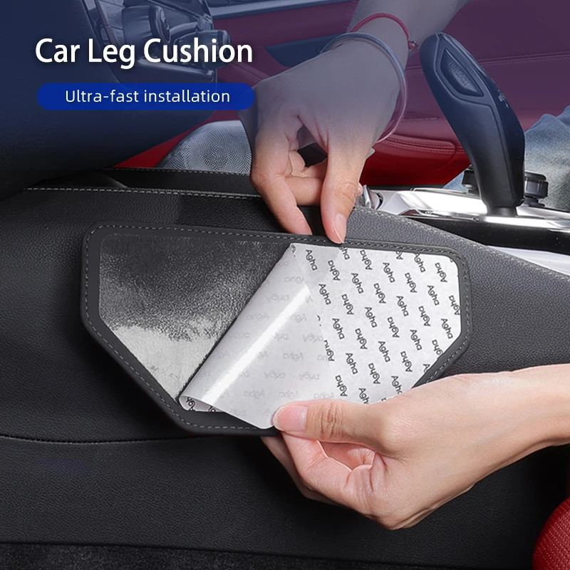 Car Knee Cushion Leather Leg Pad For H-yund-ai N Line Performance I30 I40 Sonata Elantra Veloster Kona Tucson