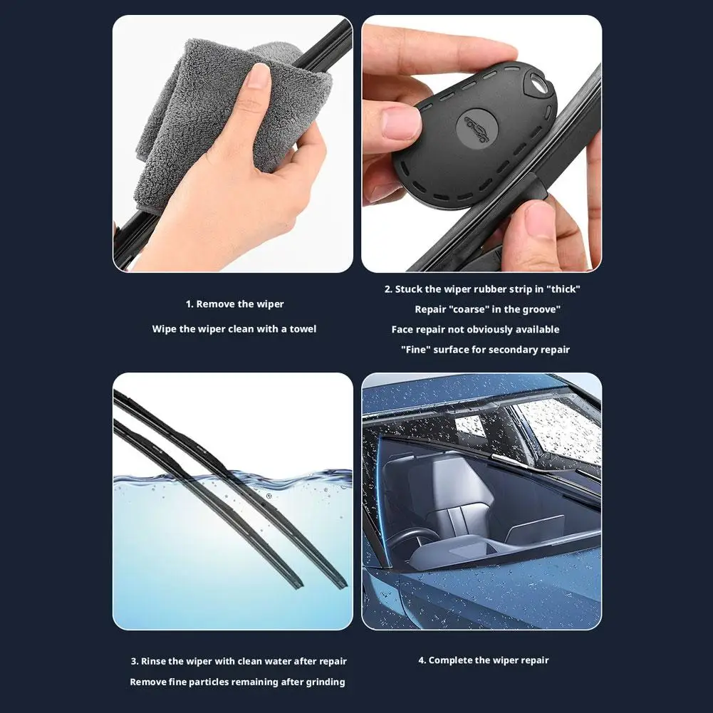 Car Universal Wiper Repairer Car Silent Wiper Blade Adhesive Strip Repair Easy To Carry Auto Wiper Repairer Tool 3 Color