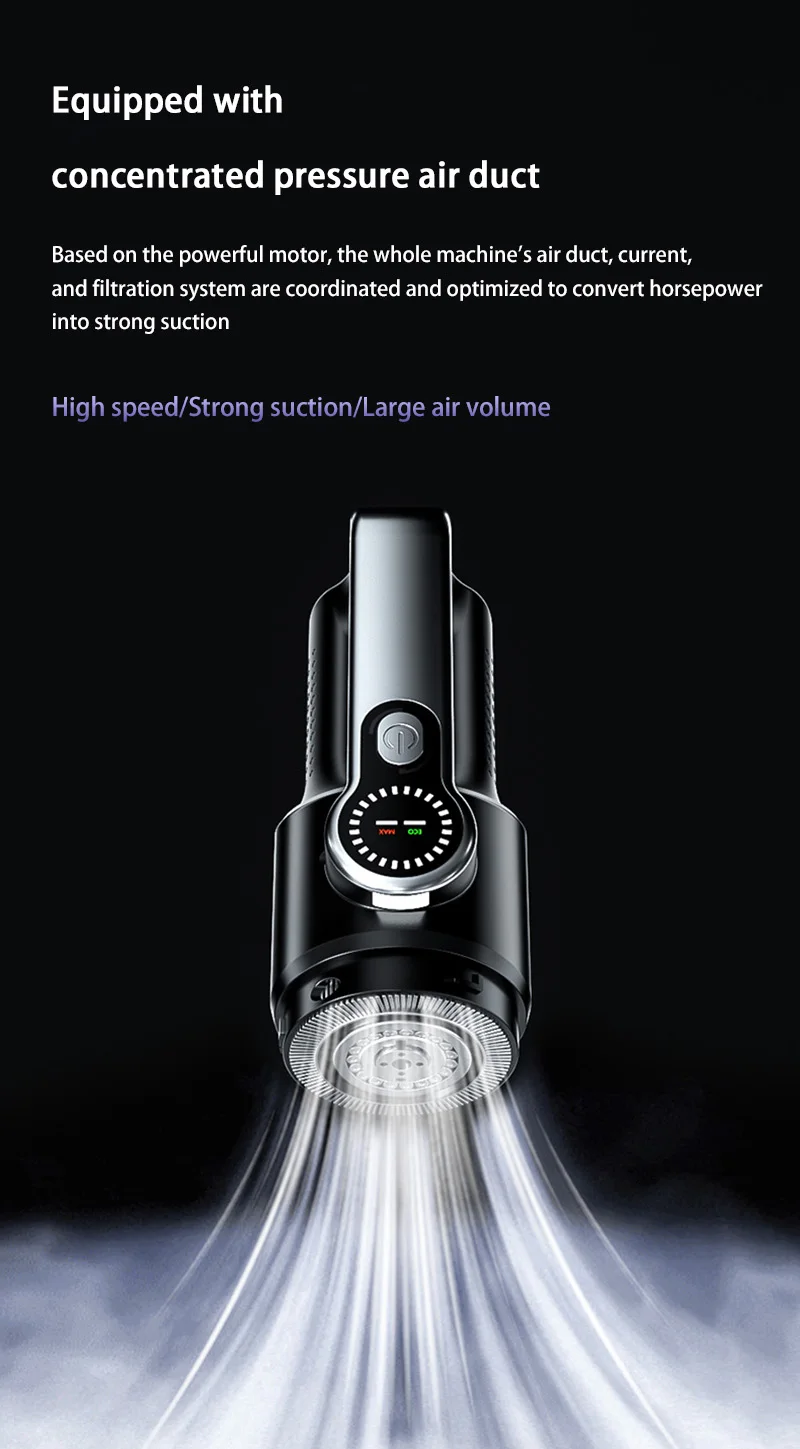 Car Vacuum Cleaner Wireless One-Button Dust Dump High-Power Portable Vacuum Cleaner Large Suction Mini Handheld Vacuum Cleaner