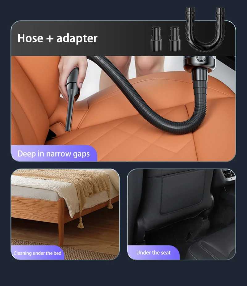 Car Vacuum Cleaner Wireless One-Button Dust Dump High-Power Portable Vacuum Cleaner Large Suction Mini Handheld Vacuum Cleaner