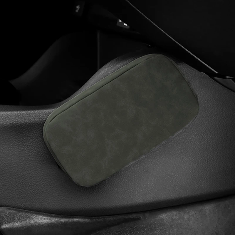 Comfortable Driving Car Knee Pad Auto Support Cushion Elastic Memory Foam Suede Leg Pad Door Armrest Elbow Pads Car Accessories